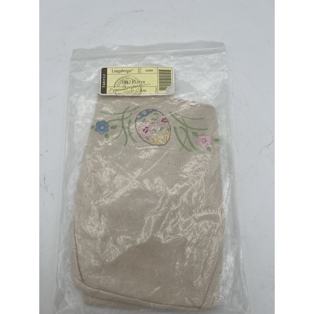 🌿 Longaberger 2012 Easter Basket Liner – Flax Fabric 🌿